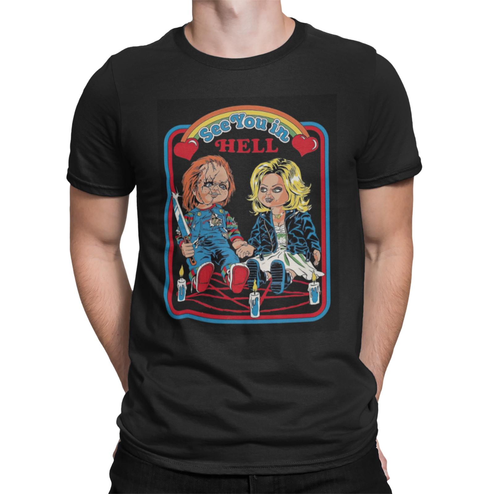 film movie birthday halloween horror t shirt for Chucky see you in hell fans 4XL