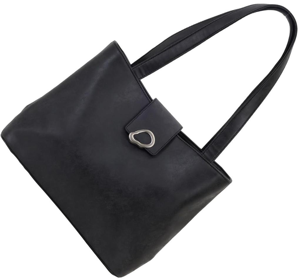 Altro Rose Black Tote Bag for Women, 2-Way, Studded Tote Bag with Shoulder Strap, Large Capacity, A4 Size, Cute, Perfect for Commuting to Work or