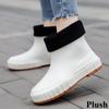 Japanese Style Rain Boots Women's Fashion Outer Wear Overshoes Lightweight Waterproof Rubber Shoes New Style Work Non-slip Adult Short Tube Rain Boots