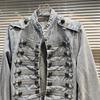 DRIPX Autumn New Fashion Metal Buckle Design Shoulder Strap Denim Short Jacket For Women High Street Coat Female
