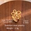 18k Gold-Plated Titanium Steel Daisy Open Ring