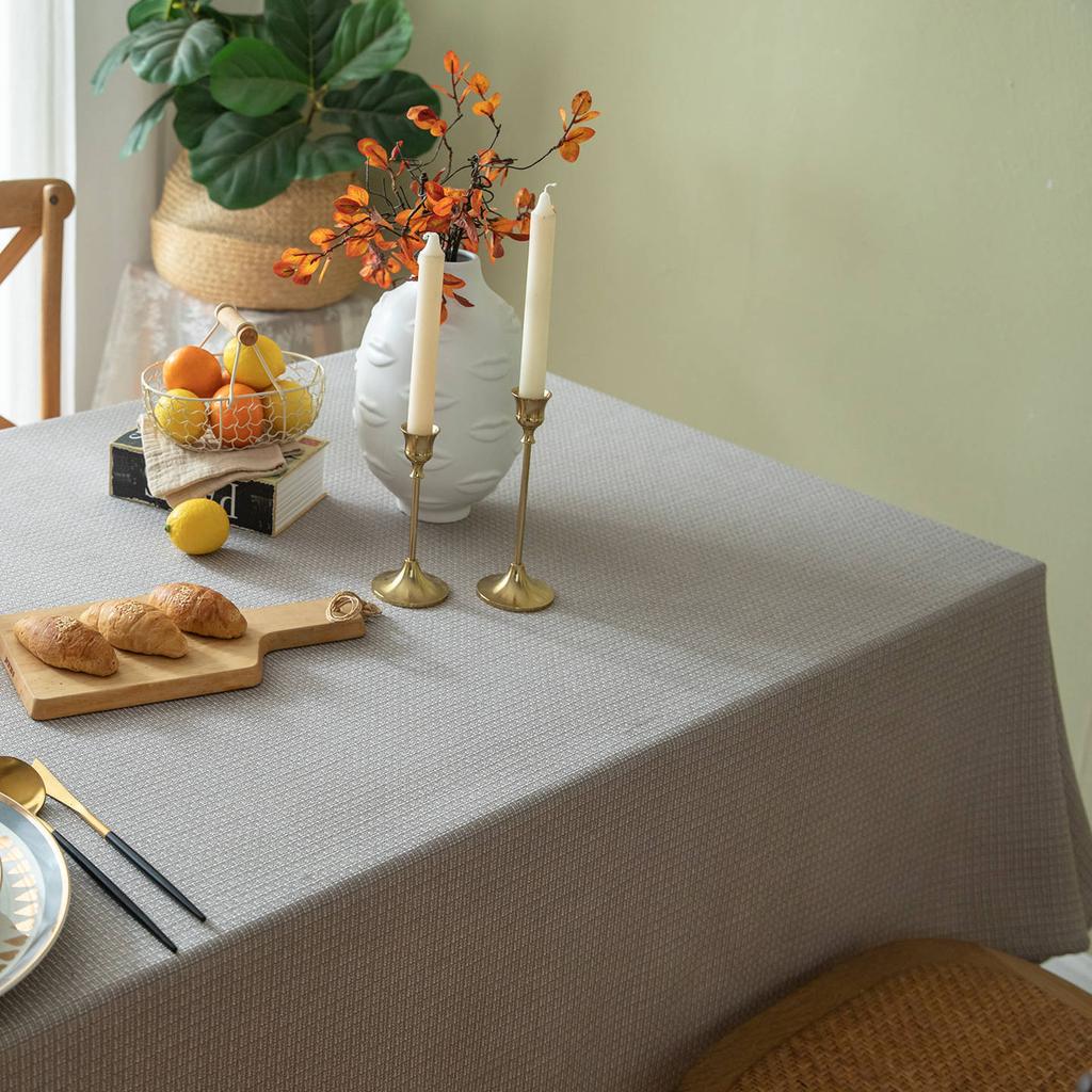 Modern Minimalist Solid Color Linen Tablecloth Premium Coffee Table TV Cabinet Cover Dining Table Mat
