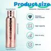 Hammered Water Bottle 620ml Water Vessel Double Layer Hammered Bottle with Cleaning Brush Leakproof and Portable for Home
