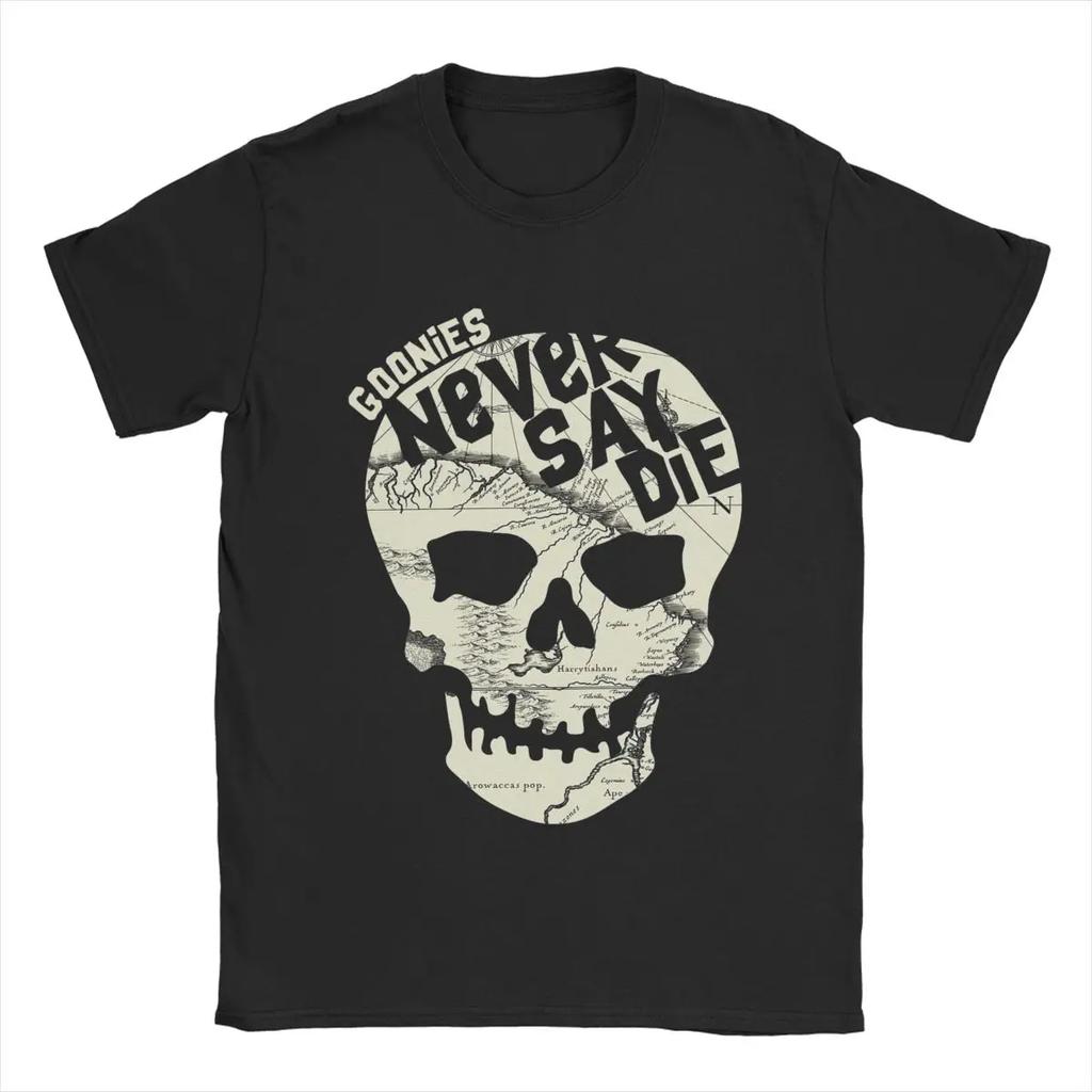 Goonies Never Say Die Men's T Shirts Fashion Tees Short Sleeve Crewneck T-Shirt Pure Cotton Summer Clothes