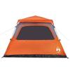 Dome Family Tent for 6 Persons Gray and Orange Quick Release