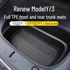 Tesla Model Y/3 Trunk and Tail Box TPE Mats - Front & Rear Interior Accessories