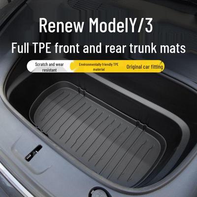Tesla Model Y/3 Trunk and Tail Box TPE Mats - Front & Rear Interior Accessories