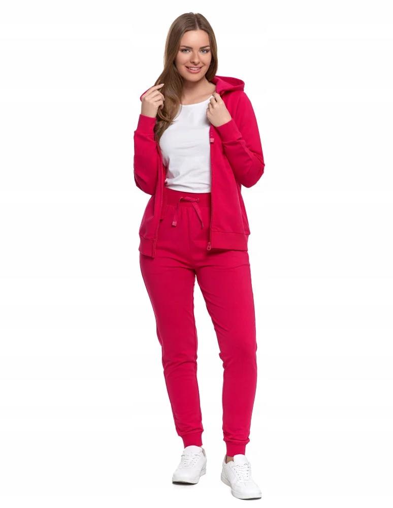 Women's Cotton Hooded Sweatshirt with Zipper, Soft, Fashionable, MORAJ L PINK