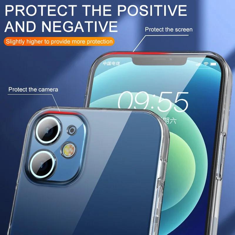 Ultra Thin Clear Shockproof Bumper Phone Case For iPhone 16 16e 11 12 13 14 Plus 15 Pro Max Funda Silicone Soft Clear Back Cover