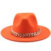 Winter Men's Woolen Jazz Hat New Large Eave Hat Fashionable Flat Brimmed Top Hat