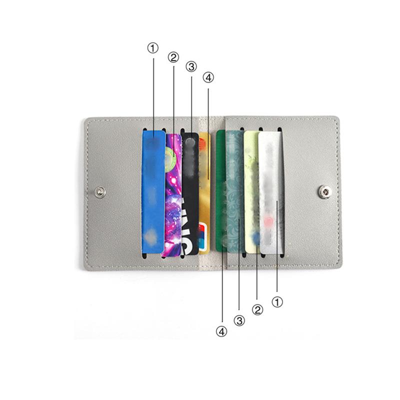 1Pc PU Leather Short ID Wallet Business Ultra Thin Credit Card Bags Purse Hasp Card Holder