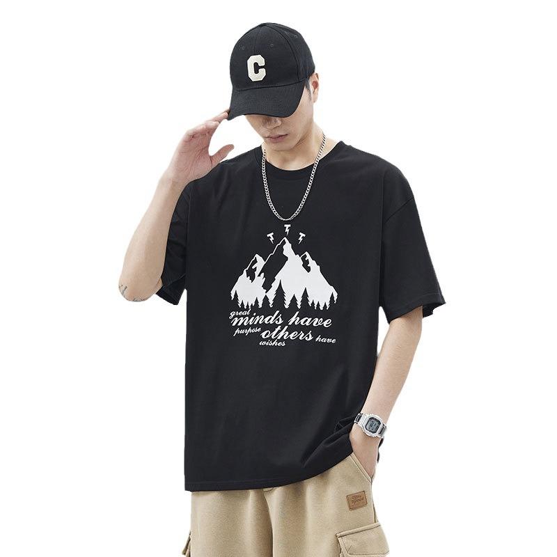 T-shirt Men's Trend Men's Loose Casual Printed Half Sleeved Clothing New Versatile Men's Short Sleeved Shirt