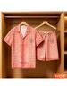 Gradient Pattern Shirt and Shorts Set Summer Men’s Hawaiian Vacation Shirt Set Breathable Men’s Casual Two-Piece Set