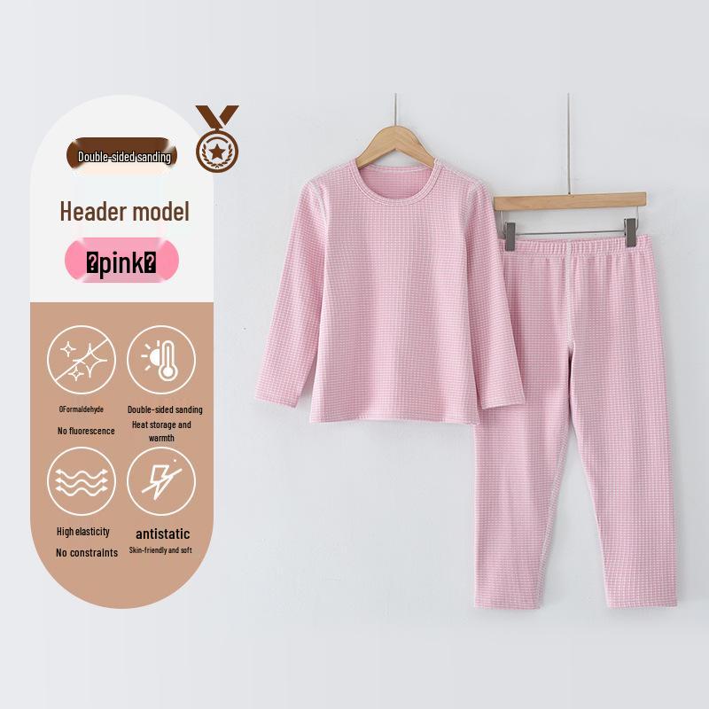 Kids' Fleece Pajama Set - Warm Cardigan with Long Sleeves for Autumn/Winter