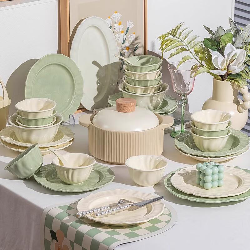 Panlu Underglaze Floral Ceramic Dinnerware Set