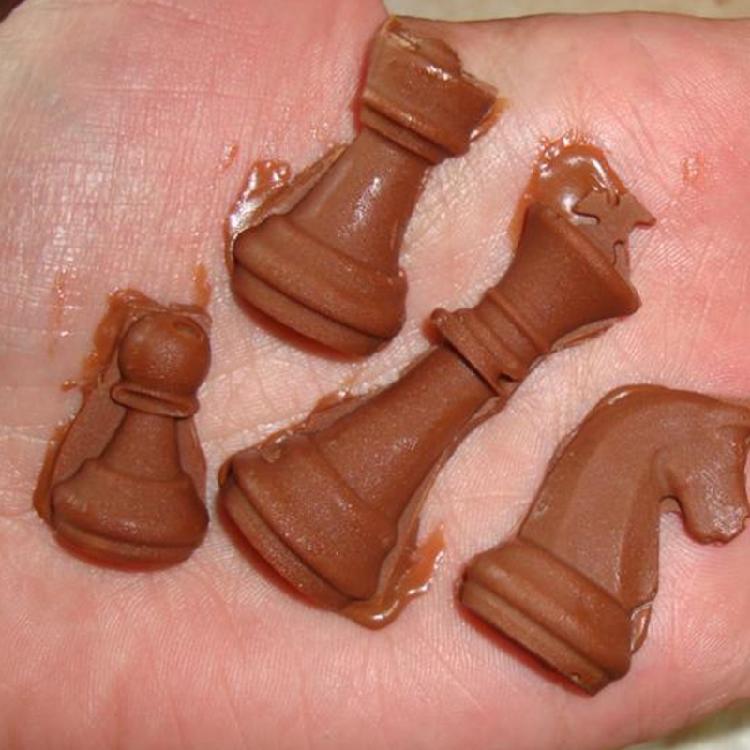 Chess Piece Resin Molds, Brown Silicone Multiple Cavity Molds for Chocolate Treats, Jellies Forms, Resin Craft Piece and Handmade Soap, 8.58 x 3.46 in