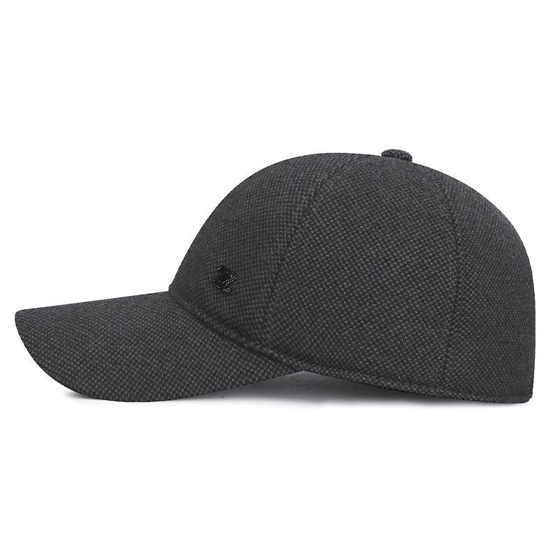 Winter Middle-Aged and Elderly Dad Cap Old Man Warm Cotton Cap Ear Protection Velvet Thick Riding Baseball Cap