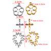 5pcs Stainless Steel Bohemian Launch Pendants for Women Necklace Plated Golden Love Heart Charms DIY Jewelry Findings Wholesale