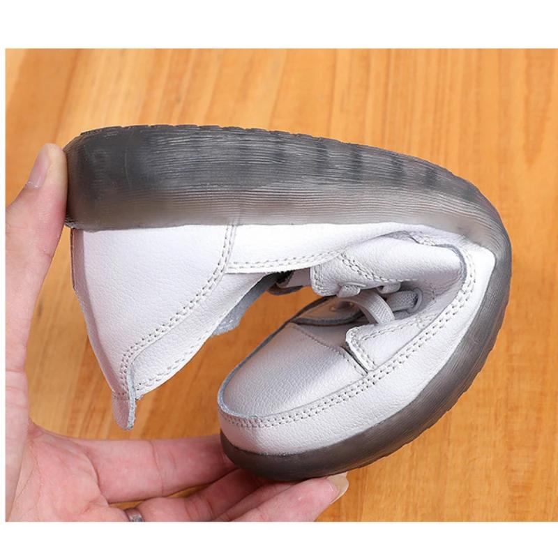 Genuine Leather Soft Sole Outdoor Summer Walking Vulcanized Shoes Women Jogging Sneakers Woman Flat Trainers Fitness Footwear
