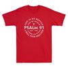 God Is My Refuge  Shield Psalm 91 Christian Faith Quote Vintage Unisexs Tshirt