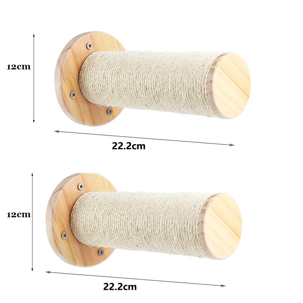 Wall-mounted Cat Hammock Bed Pet Furniture Kitten Wall Shelf Set Cat Perch Wooden Scratching Climbing Post Cat Tree House Toy
