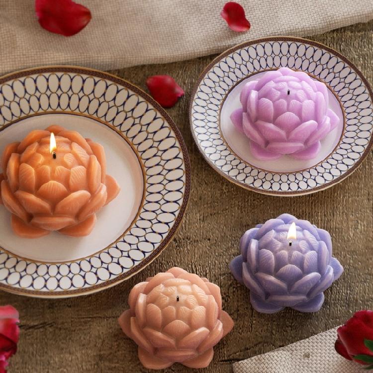 Flower Blossom Candle SIlicones Molds for Making Candle Soap Gypsum Decorations