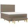 Maison Exclusive - Lattenrost-Bettgestell mit Matratze Taupe 140x200 cm Stoff