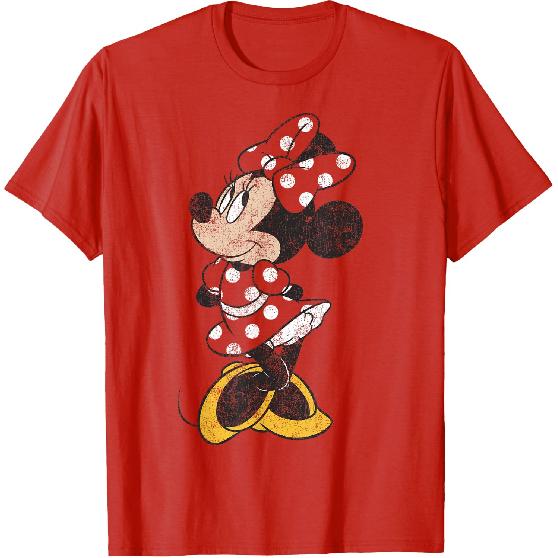 Disney Mickey and Friends Minnie Mouse Simple Distressed T-Shirt