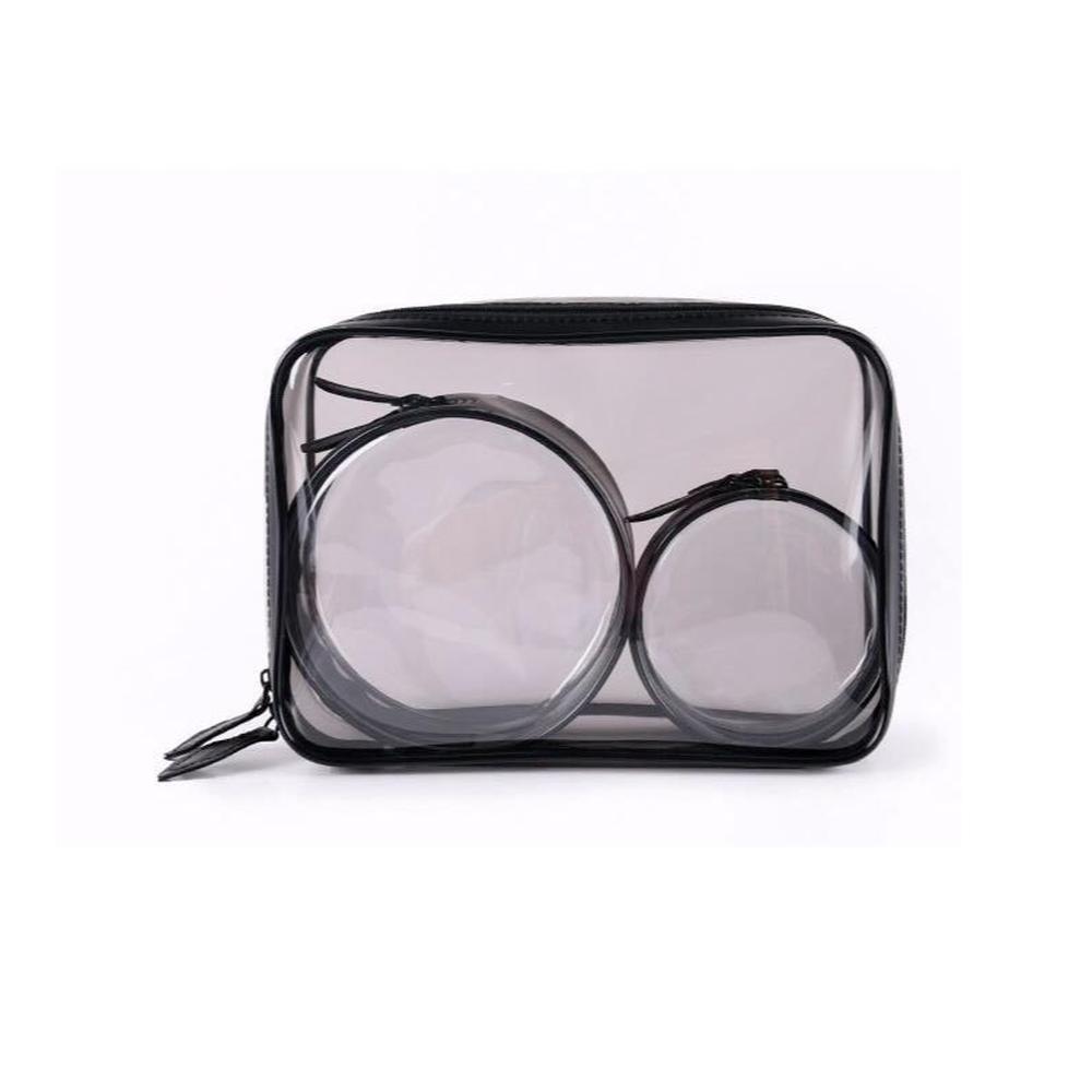 Průhledná kosmetická taška z PVC pro ženy Ekologické cestování Neceser Pouzdro na mytí toaletních potřeb Cestovní taštičky na make-up