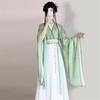 Damen Original Chinesisches Wei Jin Nördliche & Südliche Dynastien Hanfu Set, Kreuzkragen Weite Ärmel Ruqun Po Rock Für den täglichen Gebrauch