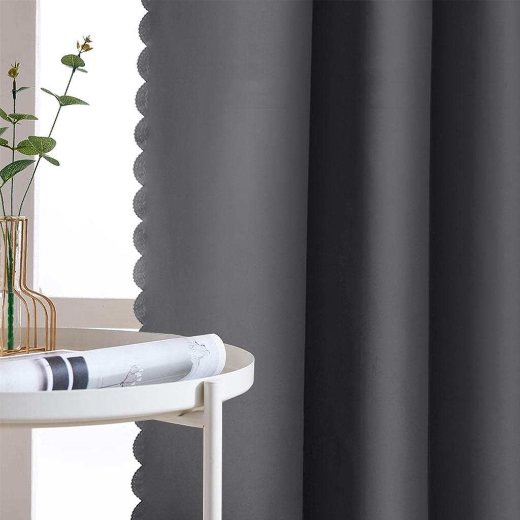 1/2 Panel Kitchen 100% Blackout Window Curtain Thermal Insulated Short Curtain Rod Pocket Tier Small Panels Privacy Curtain Tier