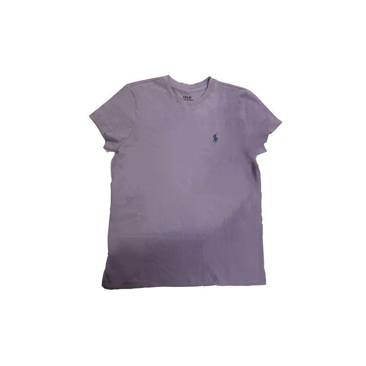 

Polo Ralph Lauren SS23 Однотонная футболка с вышитым логотипом, с коротким рукавом, женская, фиолетовая 211682521-062 XL