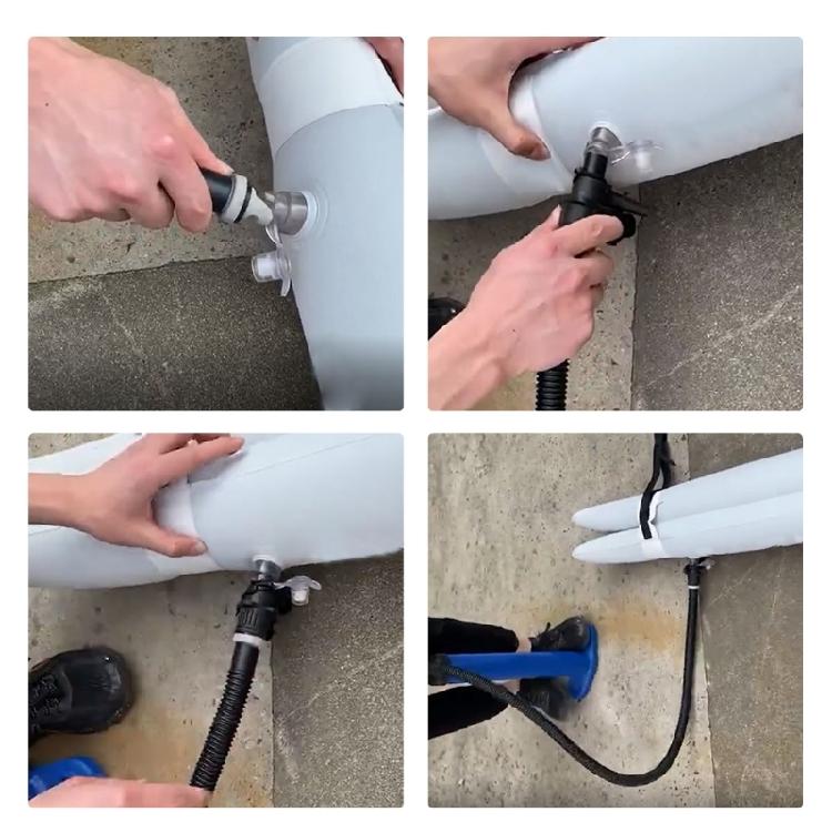 Paddleboard Pumps Adapter Inflatable Boats Air Pumps Converter Replacement Air Valves Adaptor with 4 Air Valves Nozzle