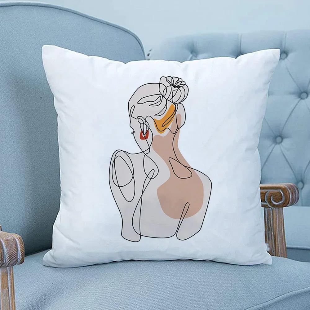 Colorful and minimalist geometric printed pattern cushion cover for home living room sofa chair decorative pillowcase