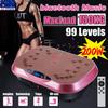 Plateforme Vibrante d'Entraînement 200W Plateforme Façonneuse de Corps Machine Vibrante Perte de Poids Entraînement Vibratoire Exercice Fitness Machine à Vibrations