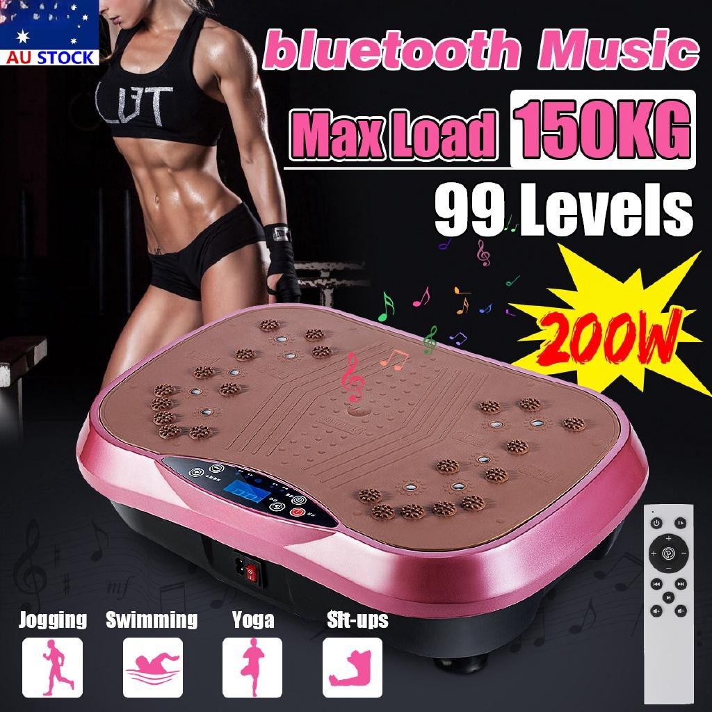 Plateforme Vibrante d'Entraînement 200W Plateforme Façonneuse de Corps Machine Vibrante Perte de Poids Entraînement Vibratoire Exercice Fitness Machine à Vibrations