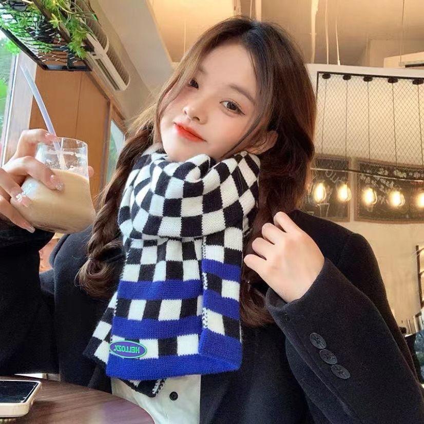 Winter New Korean Style Versatile Scarf for Women  High Looking Ins Style Knitted Student Warm Scarf  Universal for Men