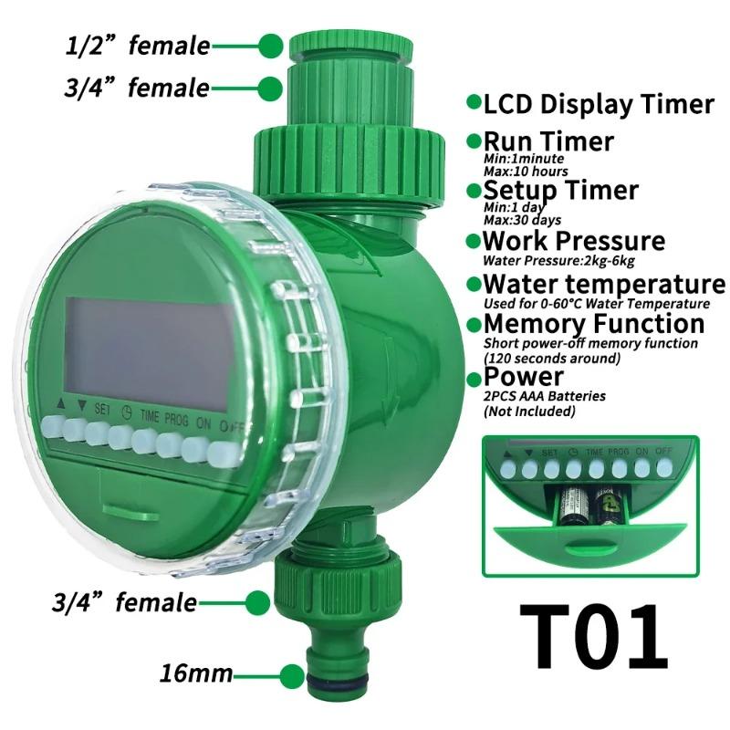 LCD Display Elektronische Tuinbewateringstimer Automatische Irrigatie Controller Intelligentie Klep Bewateringsregelaar