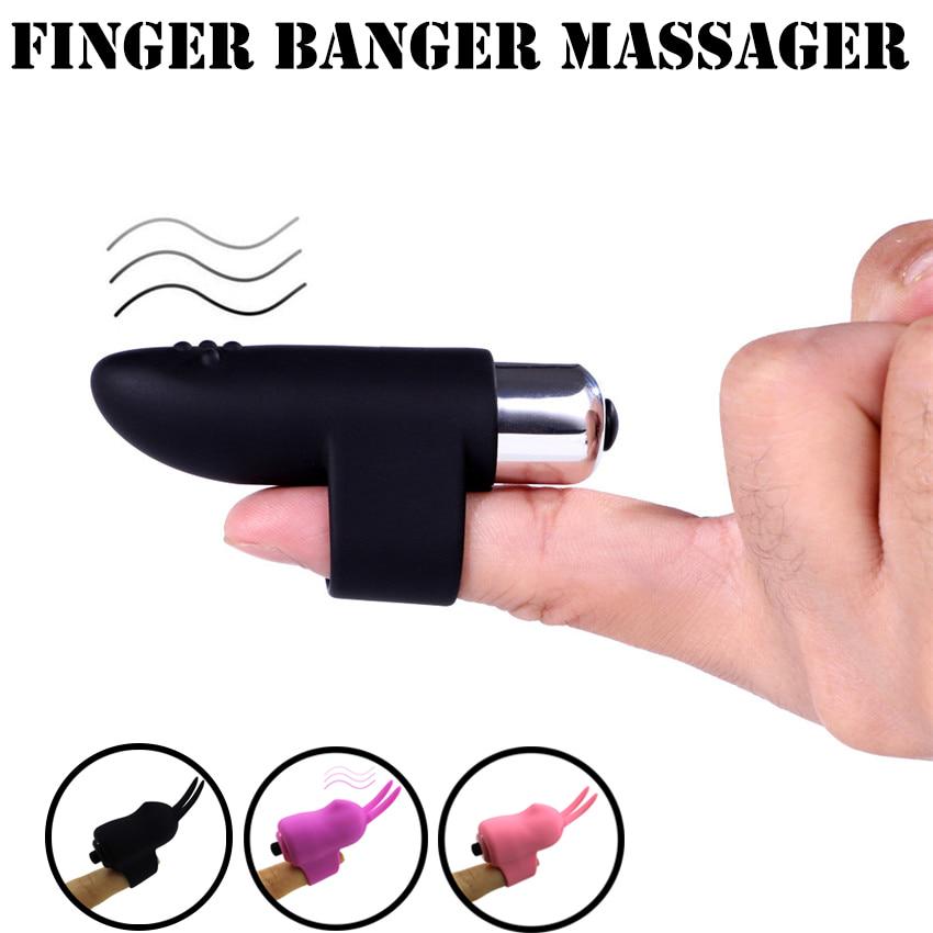 Finger Sleeve Vibrator Strong Vibrating Vagina Clitoris G Point Waterproof Vibrator Adult Stimulator