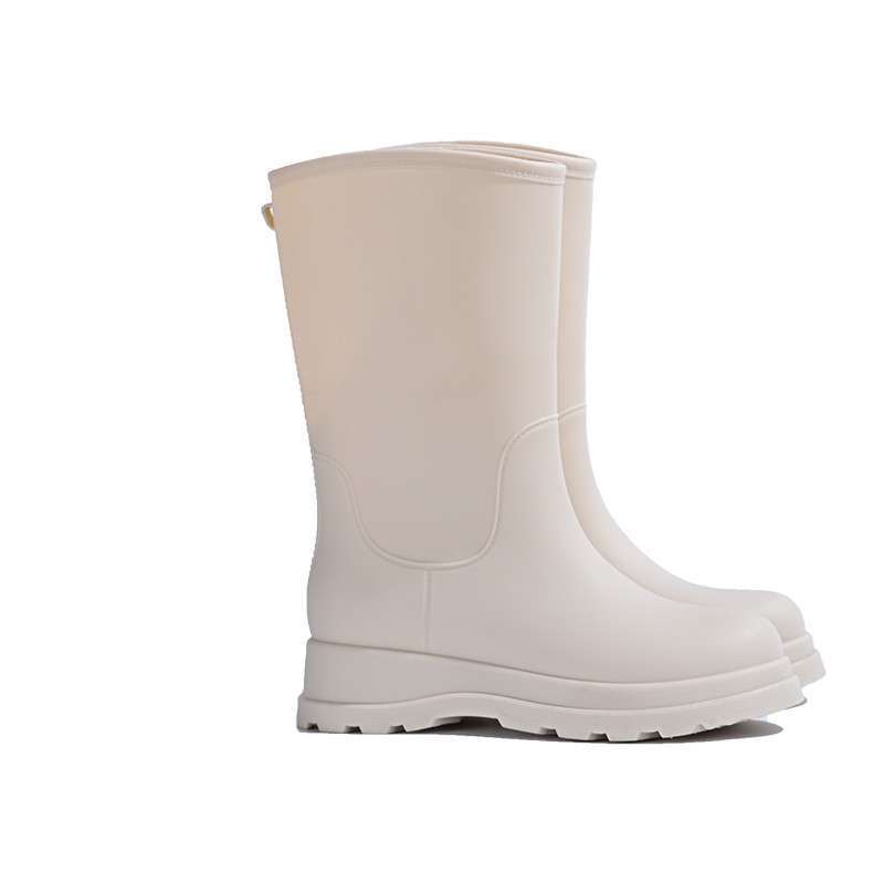 Japonské vysoké holínky dámská móda svrchní oděv protiskluzové, vodotěsné a oděruvzdorné integrované gumové boty kuchyňské dlouhé holínky měkká podrážka