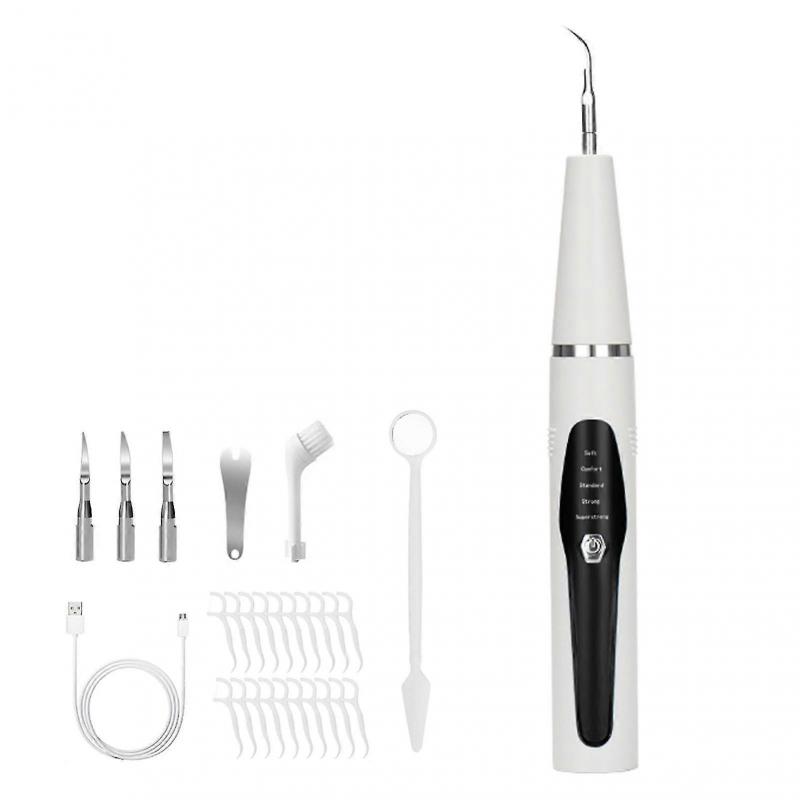 Elektrischer Zahnsteinentferner Zahnreiniger Zahnsteinentferner USB-Aufladung Zahnreinigungsset mit oralem Endoskop Schwarz