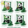 DIY drăguț Panda formă Micro model blocuri de construcții set oraș creativitate Zoo animale mini cărămizi jucării pentru copii cadou copil