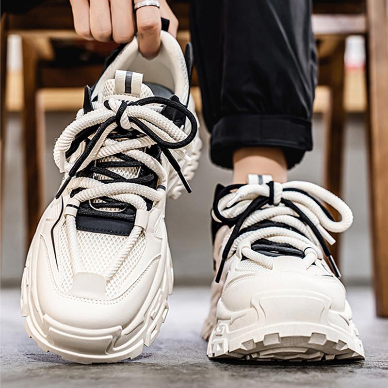 New Fashion Men 's Four Seasons Comfortable Thick Sole Shoes Students BoysTrending Soft Sole Breathable Casual Running Sneakers