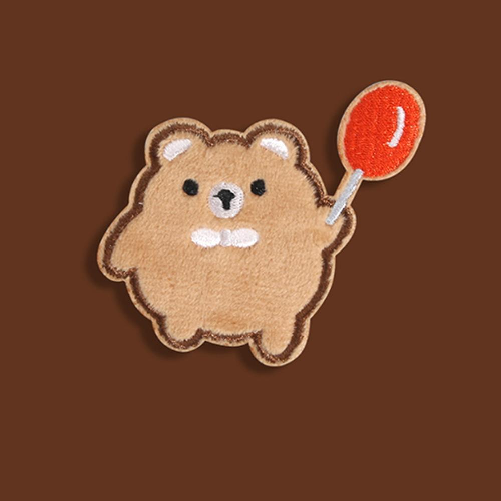 Self Adhesive Down Jacket Fabric Patch Cartoon Bear Fabric Iron On Patches  Clothing Accessories