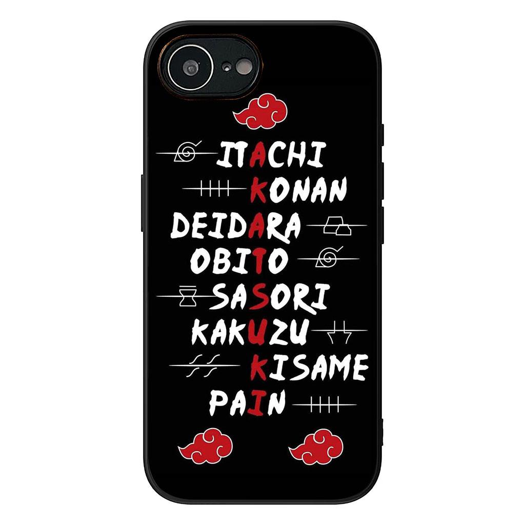 Cover for Apple iPhone 16 15 14 Plus 13 12 Mini 17 Pro Max + ProMax 16E Air Phone Case Uchiha Itachi Akatsuki Narutos