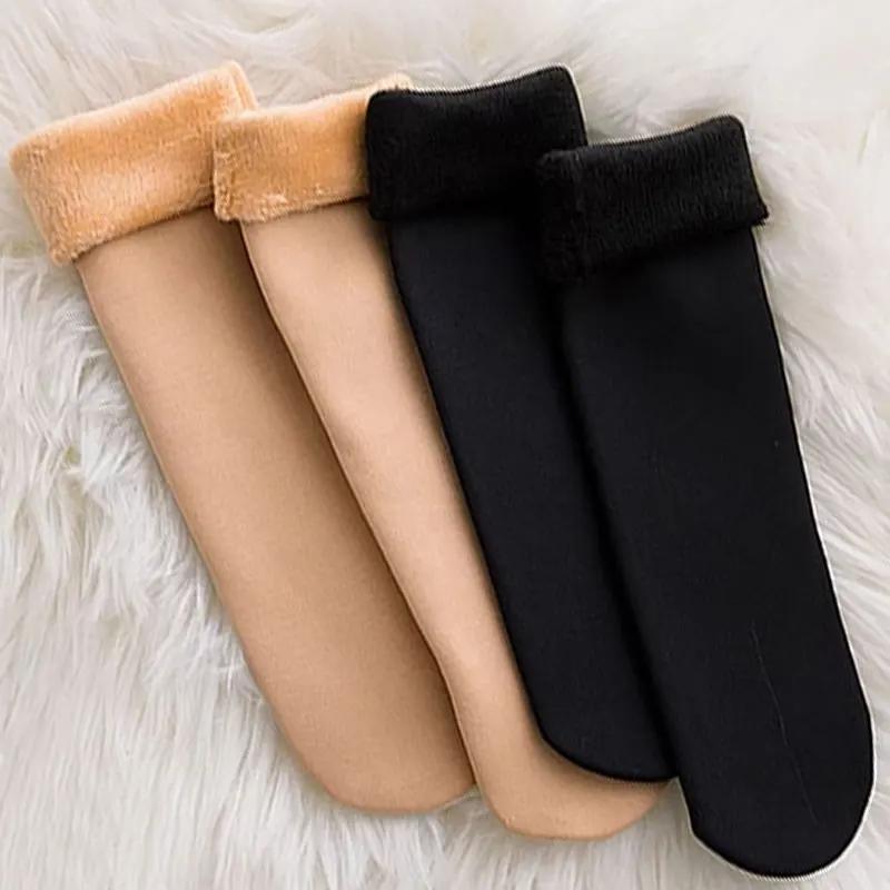 1/5/10/Pairs Winter Warm Thicken Wool Socks Men and Women Seamless Soft Solid Velvet Snow Socks Ski Boots Floor Sleeping Socks