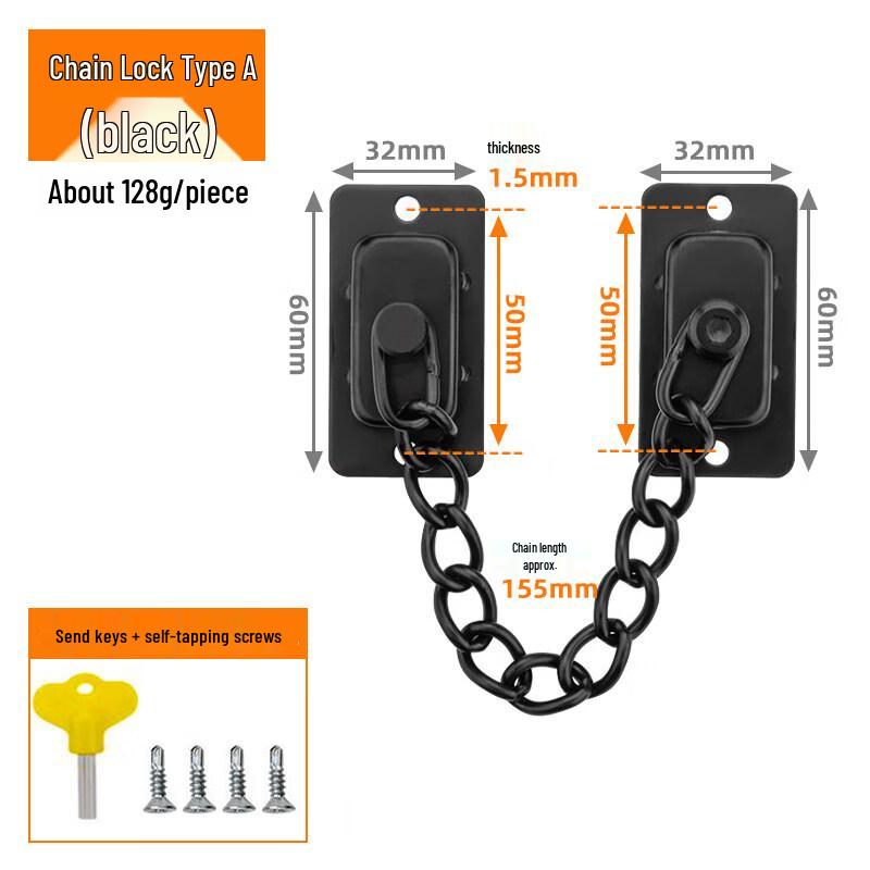 Stainless Steel Window Security Chain Lock