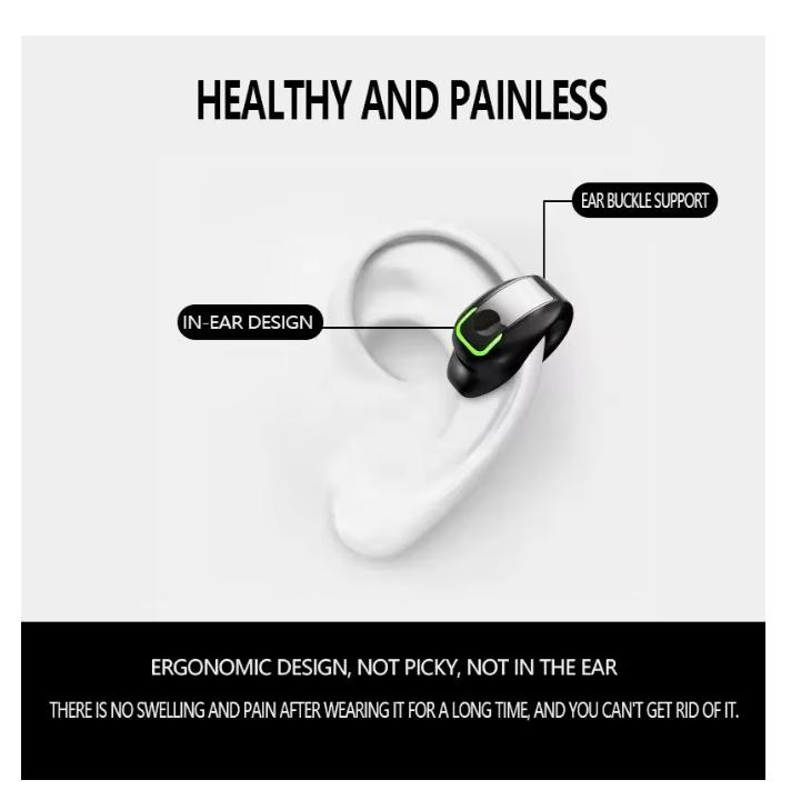 2025 Earphone Clip Wireless Bluetooth Headphone Air Conduction Headset High Quality TWS Auriculares Sport Noise Canceling
