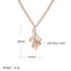 Unique Flower Ethnic Bridal Pendant Necklace For Women Fashion  Rose Gold Color High Quality Daily Fine Jewelry