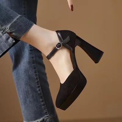 Scarpe Mary Jane da Donna Sandali Retro Tacco Alto Fibbia alla Caviglia Festa Estiva Scarpe da Donna Zapatillas Mujer 2024